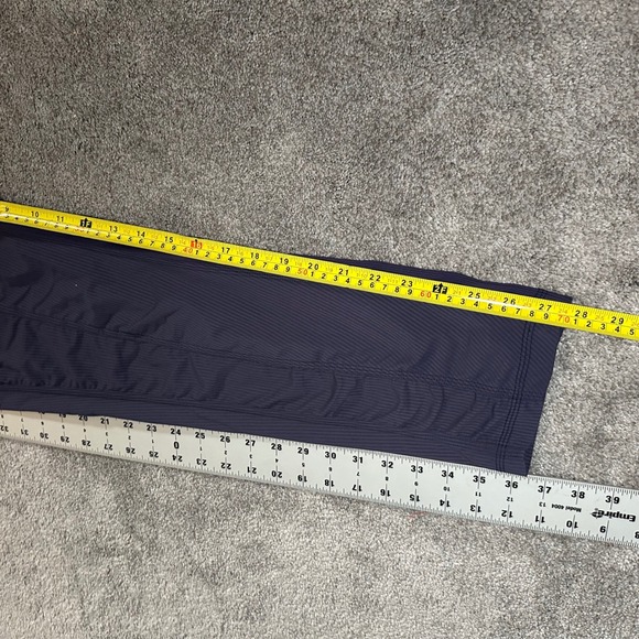 Lululemon Dance Studio Pant Women 8 Purple Pinstripe Ruched Tapered Jogger - Picture 8 of 10